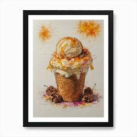 Ice Cream Cone 56 Art Print