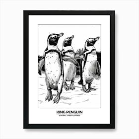 Penguin Waving Their Flippers Poster Art Print