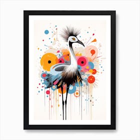 Bird Painting Collage Ostrich 4 Art Print