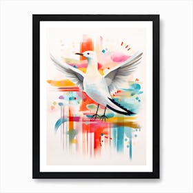 Bird Painting Collage Seagull 2 Art Print