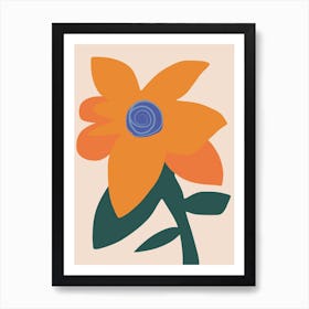Macro Orange Bloom Art Print