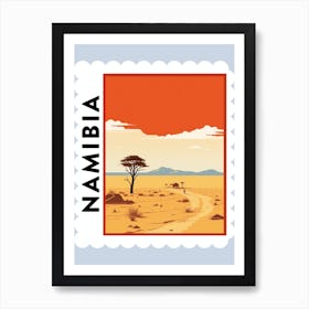 Namibia Travel Stamp Poster Art Print