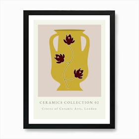 Minimalist Ceramic Vase Yellow Art Print