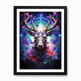 Psychedelic Deer Art Print