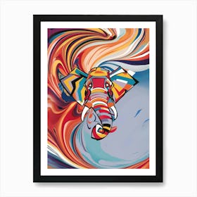 Abstract Elephant Art Print