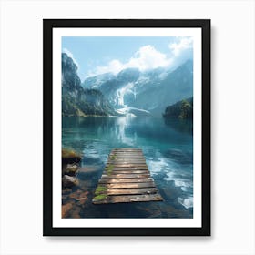 Pier In The Lake Art Print