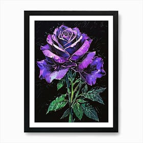 Purple Rose Art Print