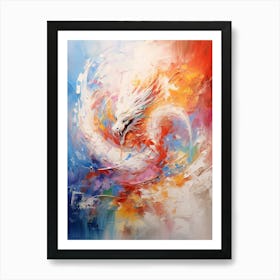 Dragon Abstract Expressionism 4 Art Print
