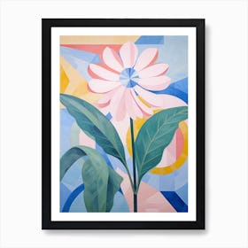Oxeye Daisy 2 Hilma Af Klint Inspired Pastel Flower Painting Art Print