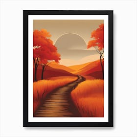 Autumn Landscape VECTOR ART Art Print