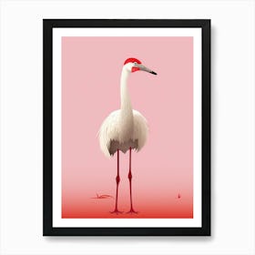 Minimalist Ostrich 1 Illustration Art Print