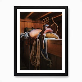 Leather Western Saddle Art Print