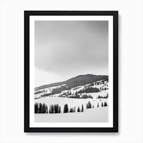 Sun Valley, Usa Black And White Skiing Poster Art Print