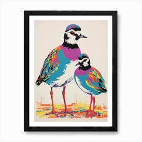 Andy Warhol Style Bird Lapwing 1 Art Print