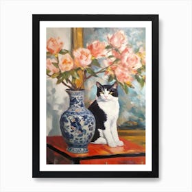 Camellia With A Cat 4 Art Print