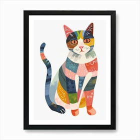 Turkish Van Cat Clipart Illustration 3 Art Print