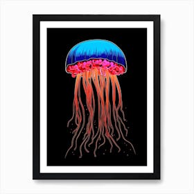 Turritopsis Dohrnii Importal Jellyfish Cartoon 1 Art Print