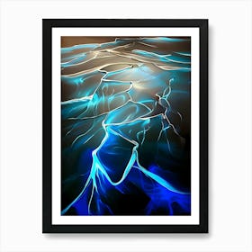 Acrylic Darck Sea Art Art Print