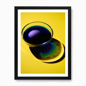 Blue Egg In A Yellow Bowl Art Print