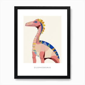 Nursery Dinosaur Art Dilophosaurus 2 Poster Art Print