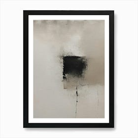 Tan, Beige and Black Abstract Artwork Art Print