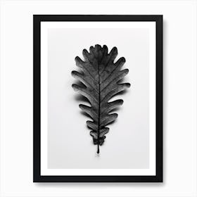 Autumn Treasures Black Oak Leaf Art Print