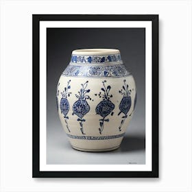 Chinese Blue And White Vase.7 Art Print