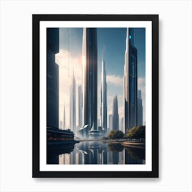 Futuristic Cityscape 1 Art Print