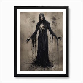 Dance With Death Skeleton Painting (93) Art Print