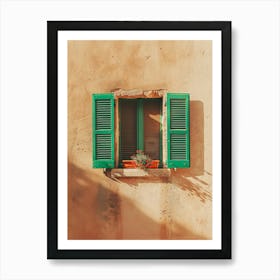 Green Shuttered Window 2 Art Print