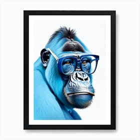 Gorilla In Glasses Gorillas Decoupage 2 Art Print