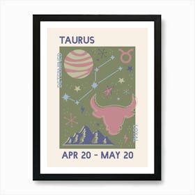 Taurus Zodiac Art Print