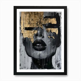 Gold And Black 18 Art Print