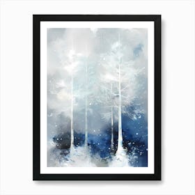 Snowy Trees Art Print