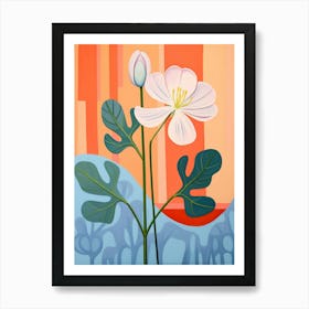 Freesia Flower 1 Hilma Af Klint Inspired Pastel Flower Painting Art Print