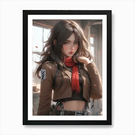 Mikasa Ackerman Attack On Titan 4 Art Print