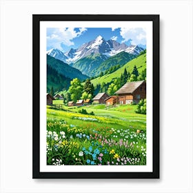 Alpine Landscape 1 Art Print