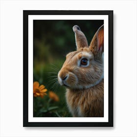 Rabbit In The Grass Art Print