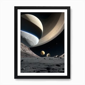 Saturn's Moons 2 Art Print