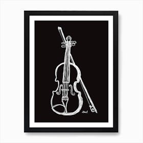 White Violin Art Print