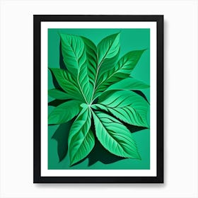 Spearmint Leaf Vibrant Inspired 1 Art Print