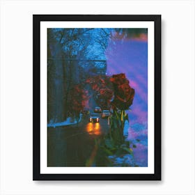 Roses In The Snow Art Print