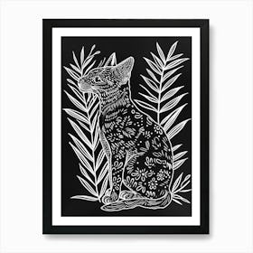 Ocicat Cat Minimalist Illustration 1 Art Print