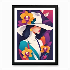 Woman In A Hat 1 Art Print