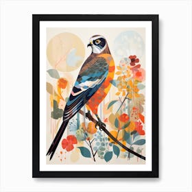 Bird Painting Collage Eurasian Sparrow 1 Art Print