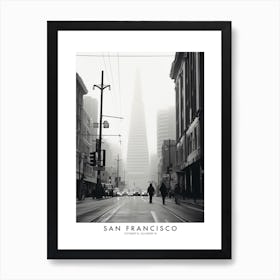 Poster Of San Francisco, Black And White Analogue Photograph 1 Art Print