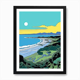 Minimal Design Style Of Byron Bay, Australia 3 Art Print