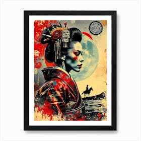 Geisha Creative Color Portrait Art Print