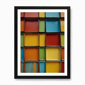 Colorful Tin Cans Art Print