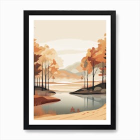 Autumn , Fall, Landscape, Inspired By National Park in the USA, Lake, Great Lakes, Boho, Beach, Minimalist Canvas Print, Travel Poster, Autumn Decor, Fall Decor 10 Art Print